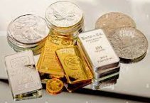 image of gold and silver bullions and coins.